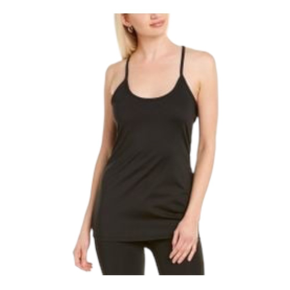 𝅺H HALSTON Y-BACK TOP black